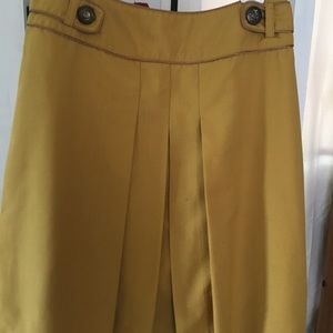 Mustard, Pleated Skirt